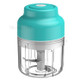 Mini Electric Garlic Chopper USB Charging Vegetable Masher Food Ginger Crusher Processor [BPA Free] - Blue