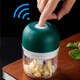 100ml Mini USB Charging Garlic Chopper Kitchen Vegetable Ginger Masher Crusher (BPA Free, without FDA Certificate) - Green