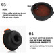 ICAFILAS 60ML Coffee Filter Maker Pod for Keurig K Cup Coffee Capsule Pods (BPA Free, No FDA Certified) - Orange
