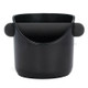 Espresso Knock Box Shock-Absorbent Durable Coffee Knock Box with Removable Bar Non-Slip Base (No FDA, BPA-free) - Black/Straight Port