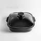 MAXSUN Cast Aluminium Griddle Pan with Glass Lid Square Grill Pan Non-Stick Pan for Grilling Bacon/Steak/Meats and More