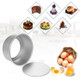 5 Pcs/Set Rust-resistant Aluminum Alloy Round Cake Mould with Removable Bottom Chiffon Cake Baking Pan Pudding Cheesecake Mold Set (BPA-Free, No FDA Certification)