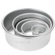 5 Pcs/Set Rust-resistant Aluminum Alloy Round Cake Mould with Removable Bottom Chiffon Cake Baking Pan Pudding Cheesecake Mold Set (BPA-Free, No FDA Certification)