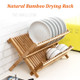 16-Grid Dish Drying Rack Storage Rack Plate Holder for Kitchen Compact Foldable