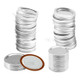 48PCS Canning Lids and Bands for Regular Mouth 70mm Jar Rings Split Type Leak Proof Metal Mason Jar Lids