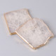 Gems Craft Mat Rock Quartz Heart Shape Slice Pad Electroplated Gold Edge Crystal Coaster Cup Beverage Holder - Square