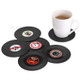 6pcs M1 Retro Disk Vinyl CD Fun Drink Coasters Kitchen Heat Resistant Anti-slip Mats Cup Bowl Dish Pads
