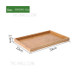 33*22*2.5cm Raised Edge + Easy Wipe Clean Bamboo Food Serving Tray for Living Room/Restaurants/Bedroom Decoration