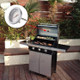 Bi - metal Stainless Steel Oven BBQ Grill Thermometer