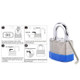4-Digit Bottom Resettable Combination Padlock Anti-Theft Security Padlock for School Gym Storage Gate Cabinet