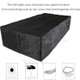 210D Oxford Cloth Rectangular Furniture Cover, Outdoor Garden Patio Waterproof Anti-dust UV Protection Table Cover - 120x120x74cm
