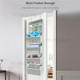 Door Pocket Organizer Wall Mounted Five Layers Storage Bag with Mental Hooks