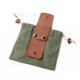 Canvas Foraging Bag Organizer Fruit Picking Bag Waist Hanged Tool Bag for Hiking Camping - Green