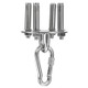 Stainless Steel Wall Hooks Garage Storage Utility Hooks Heavy Duty Carabiner Clip Snap Hook Keyring for Grill Kitchen Purse Warehouse Office, Up to 1102 Lb - 1Pc