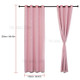 39"X98" Star Shape Hollow Double Layers Cloth Yarn Room Darkening Curtains - Pink