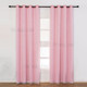 39"X98" Star Shape Hollow Double Layers Cloth Yarn Room Darkening Curtains - Pink