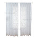 Sheer Curtains Feather Print Window Screen Curtains for Living Room Window Patio Door 1 Panel 40"x79" - Silver