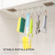 Hook Rack 6 Hooks Rail No-Drilling Wall-Mounted Farmhouse Rack Bathroom Storage Hook Kitchen Hooks Hanger - White