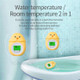 Chicken Shape Bath Thermometer with Room Temperature Tri-color Backlit Display Water Temperature Thermometer
