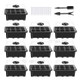 10 Set Seed Trays Moisturizing Seedling Starter Tray (12 Cells per Tray)with Adjustable Dome Lids and Base Plus Plant Tags - Black