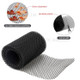 18*800cm Plastic Gutter Guard Mesh Leaf Protection Cover Netting Gutter Net with 10 Clip Hooks - Black