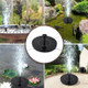 1W Six Nozzles Filter Solar Fountain Pump Free Standing Water Pump 5 Inch Floating Fountain for Bird Bath Garden Samll Pond