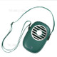616 Portable USB Charging Mini Cooling Fan Summer Desktop/Handheld Fan Cooler with Neck Strap - Green