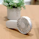 Y7 Mini USB Rechargeable Hand-held Desktop Fan Summer 3-Speed Cooling Fan with Telescopic Hook - White