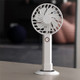 Y6 Summer Mini USB Rechargeable Hand-held Desktop Fan Mute 3-Speed Cooling Fan - White