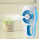 2000mAh Rechargeable Handheld USB Mini Fan Air Cooling Mist Diffuser Humidifier - Blue