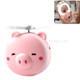 Piggy Shape Creative 2-IN-1 LED Consmetic Mirror Cooling Fan - Squinting Pig