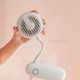 F38 Portable Hanging Neck Double Head USB Fan Lanyard Handsfree Outdoor 3-Speed Air Cooler Cooling Fan - White