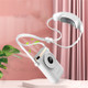 HL10 Digital Display USB Charging No Leaf Mini Cooling Fan Summer Semiconductor Cooler Hanging Neck 3-Speed Quiet Fan - White