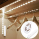 Waterproof  Home Bedroom 1m 30-LED Cabinet Strip Light with Sensitive PIR Motion Sensor - White