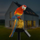 Modern Garden Decoration Resin Animal Solar Lamp - Red Parrot