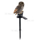 Solar Powered Owl Design LED Garden Lamp Outdoor Landscape Water Resistance Light Patio Yard Lawn Roadside Decoration Lamp - Brown