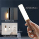 Motion Sensor Night Light Wall-mounted Smart LED Light Self-Stick and Magnetic Closet Lights Stair Lights for Hallway Bathroom Bedroom Kitchen - Brown