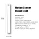 Rechargeable Closet Light with Motion Sensor and Remote Control Under Cabinet Light Stick On LED Night Light with 3 Color Temperature