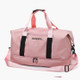 Dry and Wet Separating Shoulder Travel Bag Leisure Sport Handbag with Shoes Socket (Pink)
