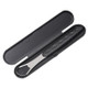 Stainless Steel Tongue Scraper Double-Sided Curved Shape Tongue Cleaner Adults Kids Oral Care Tool - Black