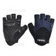 BOODUN 1681 1 Pair Half Finger Shock Absorbing Gloves Anti-slip MTB Bike Gloves Mittens for Cycling Riding - Black/Blue/Size M