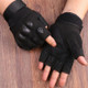 One Pair Cycling Gloves Mountain Bike Gloves with Hard Shell Outdoor Half Finger Workout Gloves Cycling Equipment - Black/M