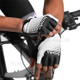 BOODUN 1255 1 Pair Half Finger Bicycle Gloves Cycling Riding Anti-slip Silicone Gloves Mitten - Black/White/Size M