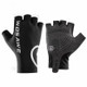 WOSAWE BST-010 One Pair Cycling Gloves Elastic Biking Glove Half Finger Breathable Bicycle Gloves for Men and Women - Black/M