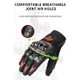 BSDDP 1 Pair Motorcycle Riding Gloves Anti-slip Anti-drop Breathable Full Finger Touch Screen Cycling Gloves - Black/XXL