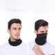 Dust and Sun Protection Summer Outdoor Cycling Half Face Mask Solid Color Ice Silk Elastic Neck Gaiter - Black