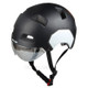 GUB V3 Motorcycle City Helmet with Lens Helmet Protector, Head Circumference: 56-61cm - Size: L / Matte Black + Jet White