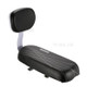 Bicycle Back Seat Bike PU Leather Soft Cushion Rear Rack Seat Children Seat with Back Rest - Black