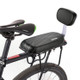 Bicycle Back Seat Bike PU Leather Soft Cushion Rear Rack Seat Children Seat with Back Rest - Black