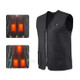 Men Heated Vest Winter Warm Heated Vest Heating Jacket Light USB Electric Warm Clothes for Outdoor Running Cycling Biking Driving Hiking(Battery Not Included) - L